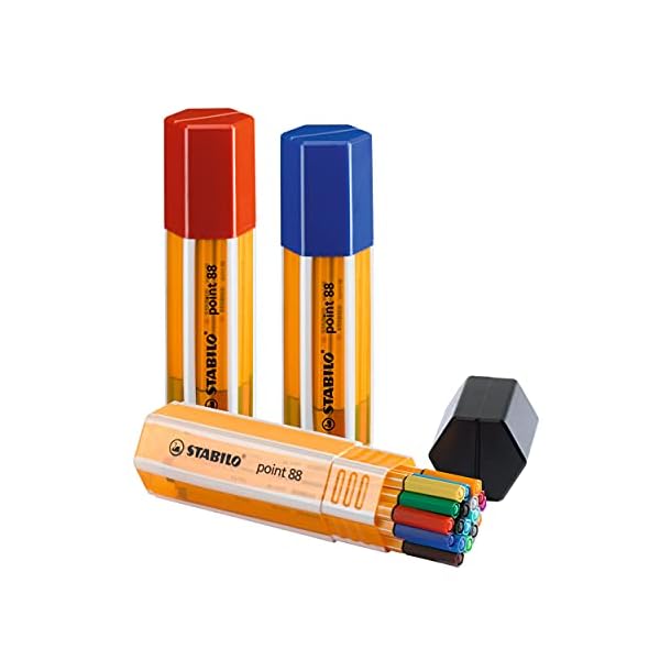 Fineliner - STABILO point 88 - 20er Big point Box zufällig in einer der 3 Farben - mit 20 verschiedenen Farben – Bild 11