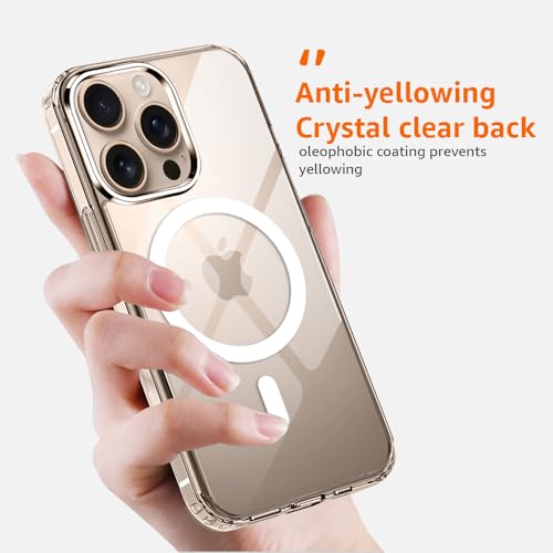 Image of Amozo for iPhone 16 Pro Max Back Case Cover | Ultra Hybrid Mag-Safe Camera and Drop Protection Back Case Cover for iPhone 16 Pro Max - (Polycarbonate|Clear)