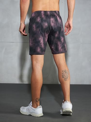 Image of TECHNOSPORT Men's Regular Fit All Over Print Stretchable Shorts with Quick Dry, Anti Odour for Gym, Sports and Regular Use