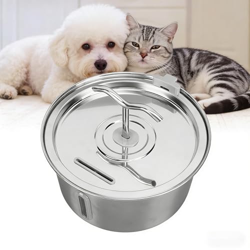 Fuente de agua para gatos de acero inoxidable 3.2L miniatura 5