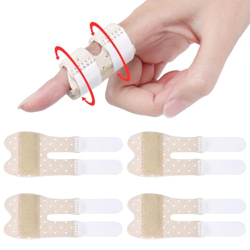 Trigger Thumb Splints, Breathable Finger Splint, Beige 4pcs