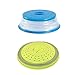 2 Pièces Couvercle Micro-Ondes, Plastique Couvercle Micro-Ondes, Couvercle Pliable pour Micro-Ondes, Convient au Four à Micro Ondes, Empêche Les Aliments de se Dessécher(Deux Couleurs)
