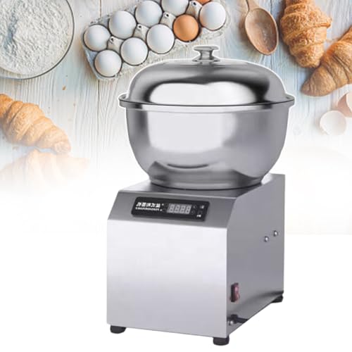XEEAOFE MáQuina Amasadora, MáQuina Amasadora Comercial De 5/8 Kg, Mezcladora De Masa para Pizza Y Pan De Acero Inoxidable con Doble RotacióN,5Kg-110V