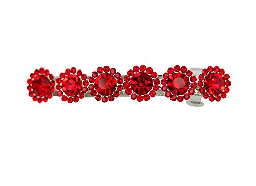 Pasador de pelo pequeño brillante Faship horquilla diamantes rojos