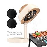 Abluftventilator Für Die Küche – Zusammenklappbarer Tischabzug, Winkelverstellbare Dunstabzugshaube Mit 5 Geschwindigkeitsstufen, Tragbares Luftzirkulationsgerät, Leichtes, Kompaktes Design Mit