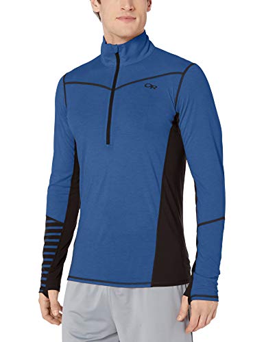 Outdoor Research Men's M's Enigma Half Zip, sapphire/black, L