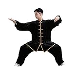 samt anzug damen grün  GEGEQ® Tai Chi Chuan Chinesisches Kung Fu Kampfsportkleidung Trainingskleidung Tai Chi Kleidung Naturleinen Leinen Baumwolle Verdickung Plus Samtanzug für Männer und Frauen geeignet (3,XXL)
