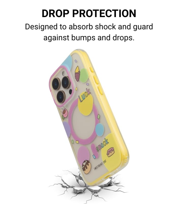 Image of Fun Fantasy Phone Case for iPhone 16 Pro Max Compatible with Wireless Charging | Slim Shockproof Back Cover | Whimsical Pastel Fantasy Design