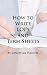 How To Write LOI's And Term Sheets: An Executive's Guide To Drafting Clear Legal Documents Before Bringing In The Lawyers