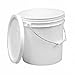 Dynalon 413065 White Polyethylene Lab Storage Heavy-Duty Pail with Snap-On Cover, 4 Gallon Capacity (Case of 6)