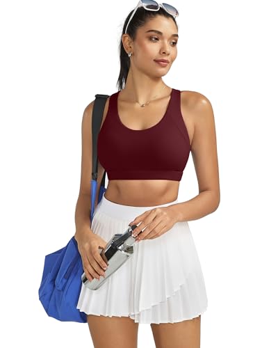 Image of RUNNING GIRL Sports Bras for Women,Seamless Strappy Sports Bra High Support Crisscross Back with Removable Pads