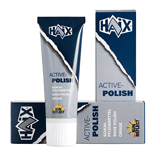 Haix Produit d’Entretien pour Chaussures, 75ml Noir Tube de Cirage Sun Reflect, Noir.