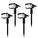 Titeney C1 Faretti Solari a LED da Esterno (4 Pezzi), Può Essere Alimentato da USB e Solare con 3 modalità Luci da Esterno Giardino Solari per Cortile, Vialetto, Piscina e Campeggio.Bianco Freddo