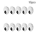 Yinpecly 10Pcs Shiny Silver ABS Desktop Cable Grommets 2.36 inch(60mm) Plastic Hole Cover Round Shape for Managing and Hiding Cord Office PC Desk Wire Organizer