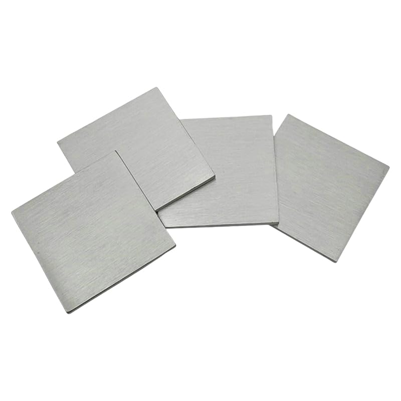 1 Piece 304 Stainless Steel Plate Thickness 0.3-5MM Square Sheet Plates Flat Brushed Metal Polished Board Laser Cutting Sheet (5.0X100X100MM)