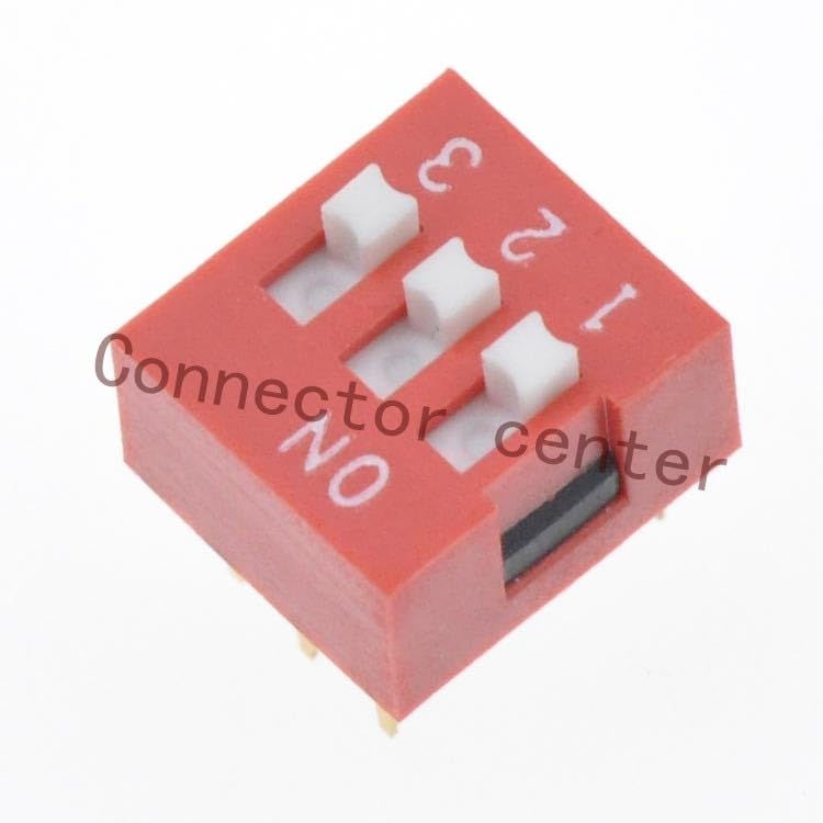 Wiring Connecting Terminals - dIP Switch 2.54mm Pitch Gold Plated 3position 6Pin Red DS-03