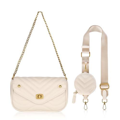 EXTREE crossbody Bags for Women,Trendy Shoulder Vegan Leather Handbags, Satchel Purse with Adjustable Wide Vintage Strap