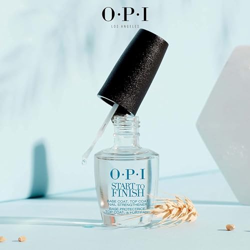 OPI Start to Finish – 3-in-1 Base und Top Coat mit Nagelhärter Formel – verlängert die Haltbarkeit von Nagellack und stärkt die Nägel – mit extra breitem ProWide Pinsel für einen perfekten Auftrag