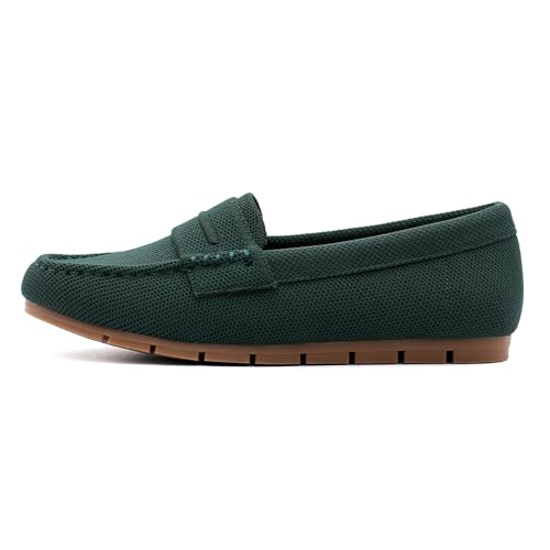 Image of Cvistpieo Loafers for Women Comfortable Dressy Casual Work Flats Lightweight & Breathable Slip On Walking Shoes Knit