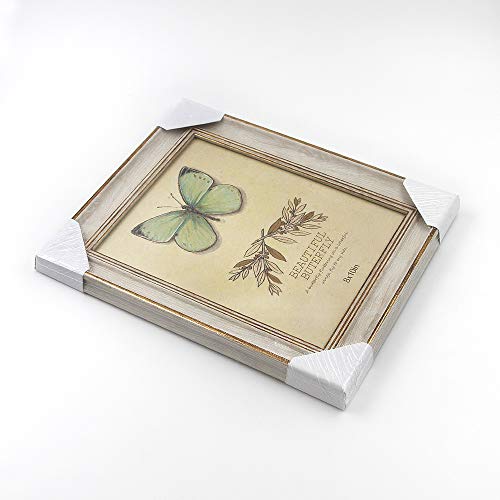 Afuly 5X7 Picture Frame Antique Vintage Photo Frame Retro White Gold For Desk Standing Wall Hanging Home Decor Wedding Gifts Festival Birthday Gift For Father Grandma Family Friends #TOP6