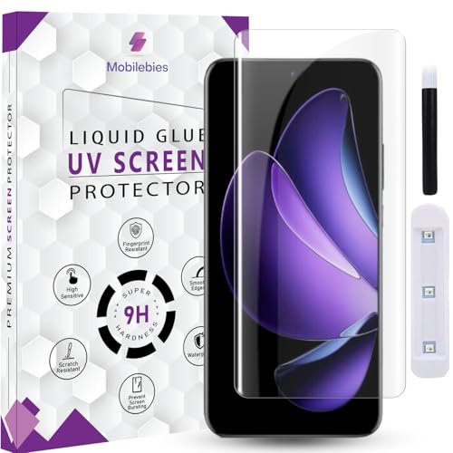 Image of Premium HD+ UV Tempered Glass Screen Protector For Oppo Reno 13 Pro (6.83 Inch, Pack of 1) Full Adhesive UV Curved Screen Protector Case Friendly HD Clarity with installation kit & Guide