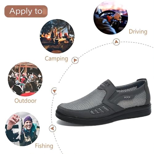 Mens Casual Loafers Lightweight Mesh Summer Comfort Breathable Non-Slip Walking Outdoor Driving Soft Flats Shoes4
