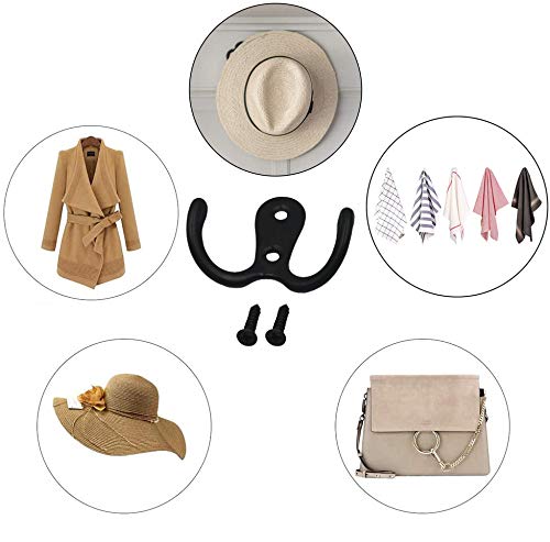 Hys winkel 8 stuks dubbele prong gewaad haken dubbele kaphaken metalen kapstokken met schroeven voor keuken badkamer… - Image 6