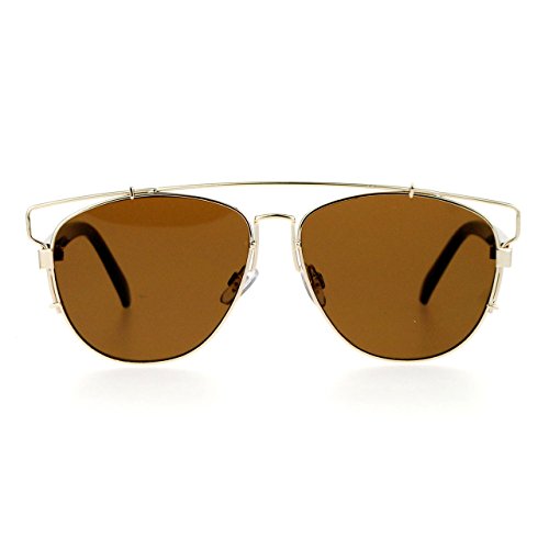 Super Flat Lens Sunglasses Designer Fashion Wire Top Unisex Shades UV 4003