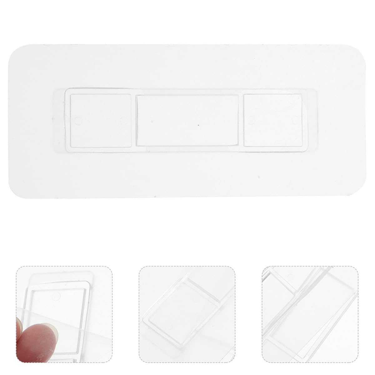 TOYANDONA Ganchos Adhesivos Transparentes para Colgar en Pared sin Taladro, 50 Piezas, Resistentes para Estante de Ducha y Toallero, Uso Múltiple en Baño y Cocina