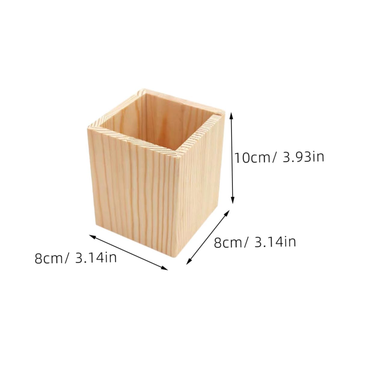 10 Pezzi Portapenne in Legno di Pino Geometrico Multifunzionale per Scrivania Organizer per Pennelli Penne e Piante Succulente Resistente e Decorativo per Ufficio e Casa