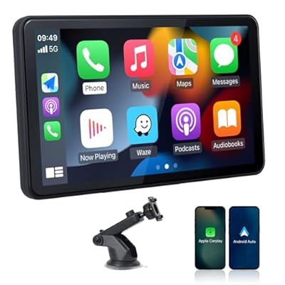 CARabc - Carplay Coche de GPS Navegación Carplay Coche 7 Pulgadas Soporte Inalámbrico Apple CarPlay y Android Auto  Siri/Bluetooth/FM/AUX  Airplay  7 Inch 