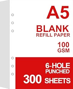 Getvow 3er Pack A5 Blanko Nachfüllpapier