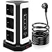 Produktbild Steckdosenleiste 9 Fach (2500W/10A),Elover Mehrfachsteckdose mit 4 USB *1 USB C 18W Mehrfachstecker mit Schalter Steckerleiste Tischsteckdose Steckdosenturm Überspannungsschutz mit 2m für Zuhause Büro