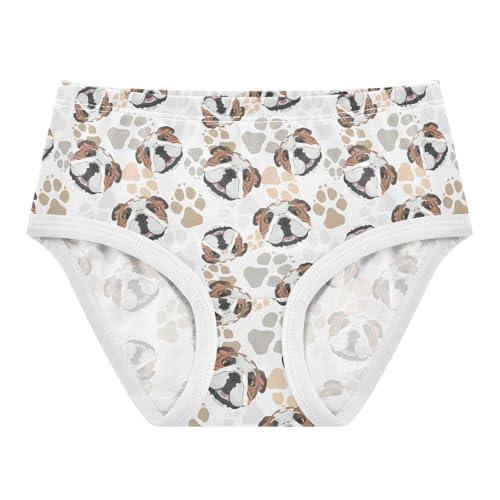 Girls' Underwear English Bulldog Dog Cotton Stretch Comfort Toddler Panties