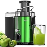 Easy to Clean Juicer Machines, SiFENE 3' Big Mouth Centrifugal Juicer Extractor for Fruits & Vegetables, Compact Juicing Maker, Non-BPA (Green)