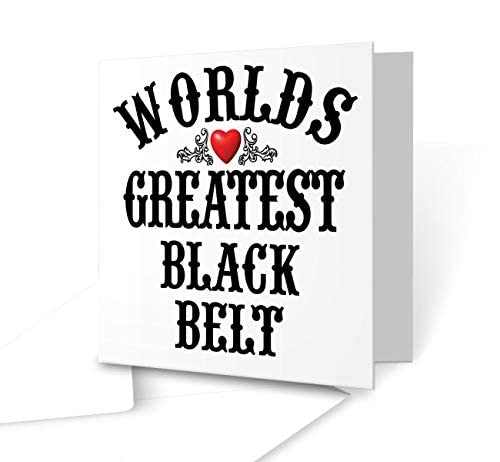The Victorian Printing Co - The Worlds Greatest - Black Belt - Square Greeting Card