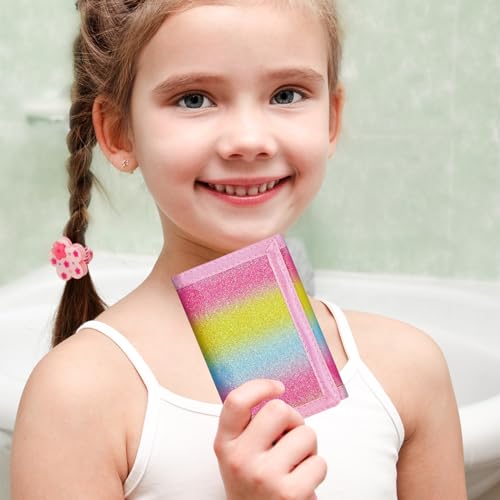 Image of AI-DEE RFID Trifold Canvas Outdoor Sports Wallet for Kids - Front Pocket Wallet with Magic Sticker