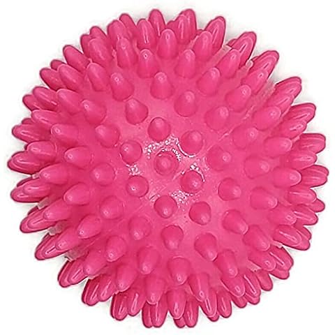 C2H Fitness Spiky Massage Ball, Firm Spiky Ball for Fee/Full Body, Trigger Point, Gym, Pilates, Yoga, Stress, Reflexology, Myofascial Therapy (Pink) Cover