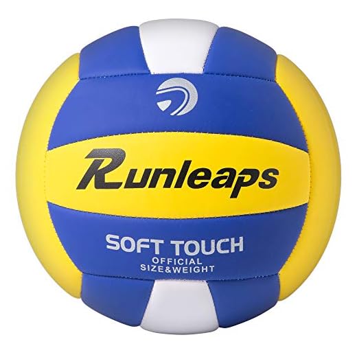 Beach Volleyball Official Size 5 - Runleaps Soft Waterproof Volleyball Sand Sports PU Ball for Indoor, Outdoor, Pool, Gym, Training