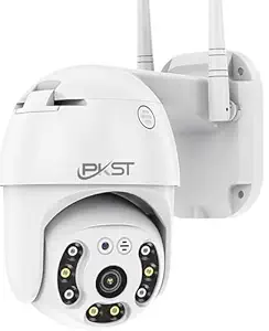 PKST Wi-Fi Smart Outdoor 360 degree PTZ Camera with Live Monitoring| Two-Way Audio| Motion Detection| Alarm |SD Card Recording| Cloud Storage | Full-Color Night Vision | IP66 All Weather Proof (PTZ)