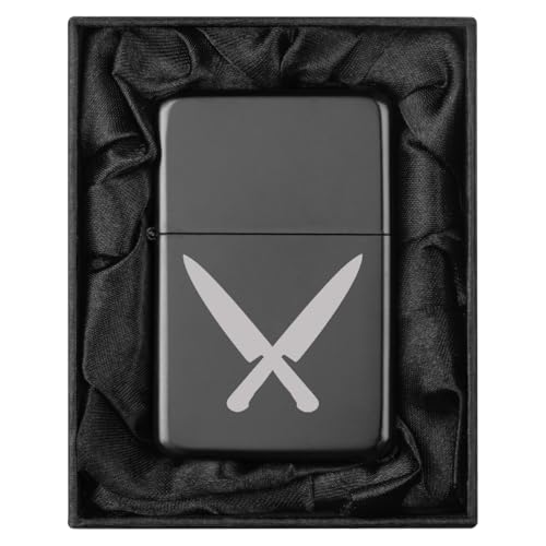 Encendedor negro en estuche de seda miniatura 1