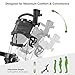 Caddytek CaddyLite EZ V8 Golf Push Cart - Lightweight 3 Wheel Foldable Cart with One-Click 2-Step Folding, EVA Wheels, Adjustable Handle, Cooler Basket, Umbrella & Drink Holder, Compact Golf Cart