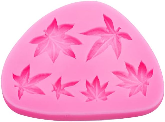 Miniatura 6 de Cestony Molde de silicona para tartas de hojas de malas hierbas, 2 unidades, para bricolaje, pasteles, fondant, galletas, jabón, azúcar, pudín,