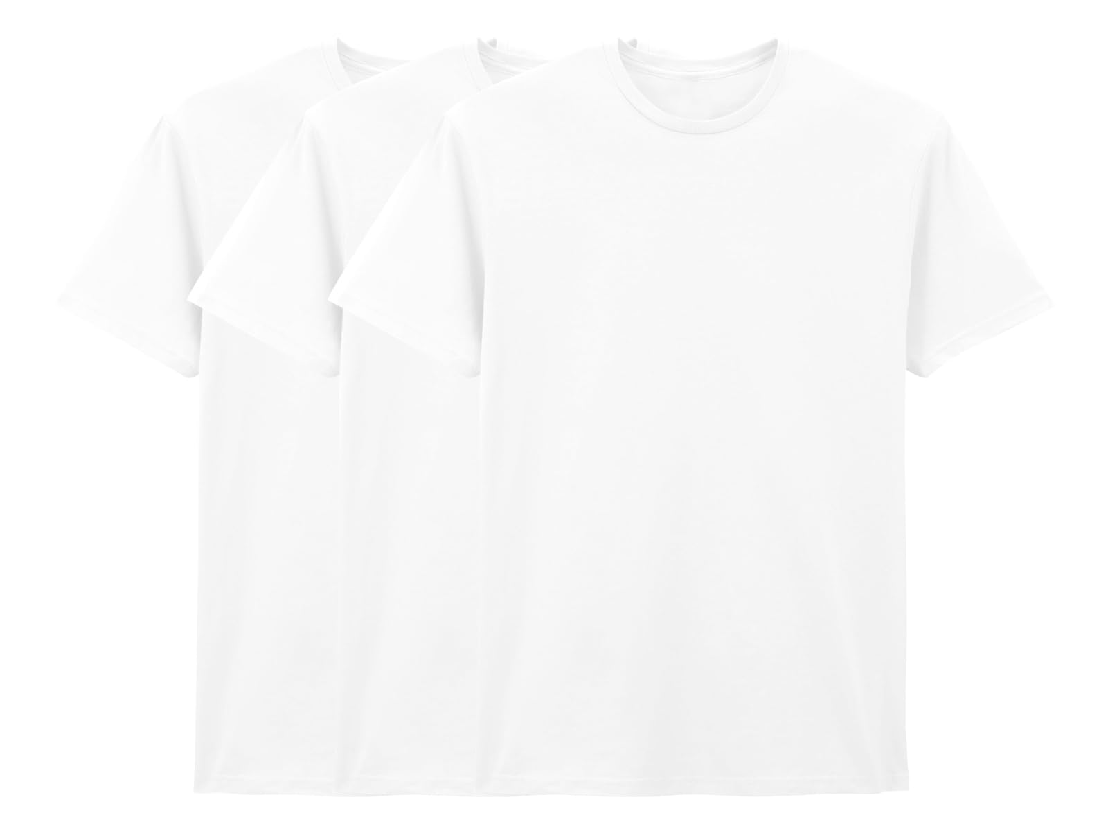 Coozo Men's 3 X White Pack Of 3 Classic Fit Blank Short Sleeve T-Shirts - 3XL