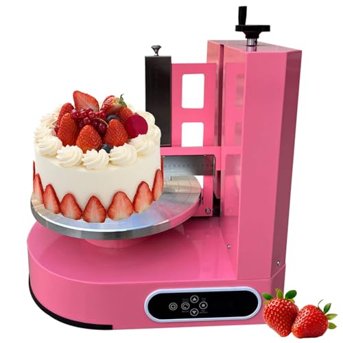 Máquina eléctrica para alisar pasteles de 4 y 12 pulgadas, tocadiscos automáticos de 60 a 320 rpm, perfecta para glaseado y glaseado con raspadores graduados, herramienta ideal para decoración de