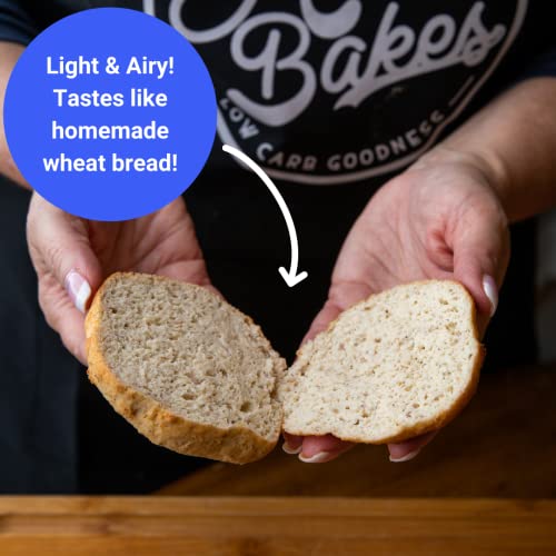 Ketobakes Zero Carb Bread Mix - 0G Net Carbs - Clean Keto And Gluten Free Buns Baking Mix - Easy To Bake - No Starches - Makes 8 Buns (8.6Oz Mix) - Non-Gmo, Dairy Free, Wheat Free Bread, Diabetic Friendly (6 Pack) #TOP4