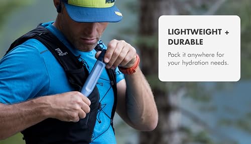 Image of LifeStraw Peak Series - Personal Water Filter Straw for Backup Filtration, Emergency, Survival, and Ultralight Hydration, Mountain Blue, 2 Pack