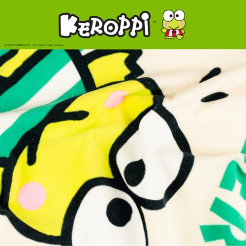 Image of Sanrio Keroppi Kids Super Soft Bath /Pool /Beach Soft Cotton Terry Hooded Towel Wrap, 24 in x 50 in, (Officially Licensed Product) by Franco