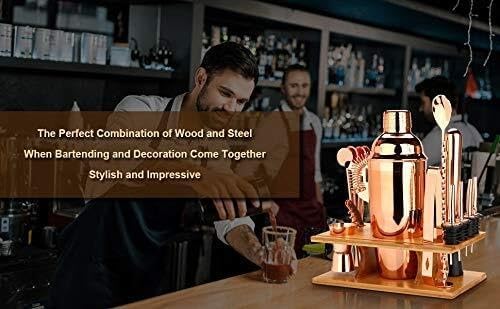 Set de 16 piezas de coctelera de acero inoxidable para bartender miniatura 6