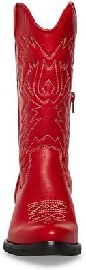 onlymaker Women's Cowboy Cowgirl Boots Wide Calf Pointed Toe Low Heel Western Boots